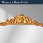 23" x 29.5" Arch Ornate Metal Accent Wall Mirror Antique Gold - Baroque Inspired, No Assembly Required