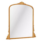 23" x 29.5" Arch Ornate Metal Accent Wall Mirror Antique Gold - Baroque Inspired, No Assembly Required