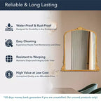 23" x 29.5" Arch Ornate Metal Accent Wall Mirror Antique Gold - Baroque Inspired, No Assembly Required