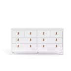HomeStock 6 in.H Particle Board Horizontal Dressers with 8 - Drawers in White Finish