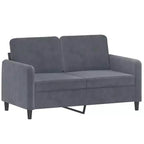 Dark Gray Velvet Sofa Set with Sturdy Plywood & Metal Frame, Comfortable Padding - Includes Two and Three-Seater Sofas