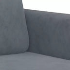 Dark Gray Velvet Sofa Set with Sturdy Plywood & Metal Frame, Comfortable Padding - Includes Two and Three-Seater Sofas