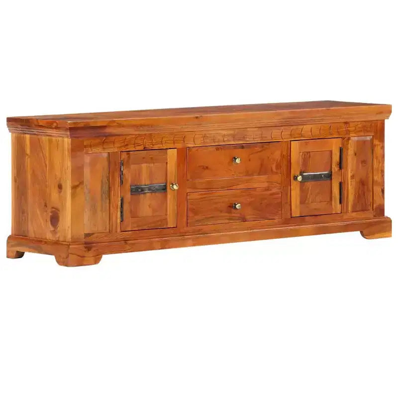 TV Cabinet Honey Solid Acacia wood, Engineered wood Medium