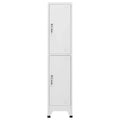 vidaXL Locker Grey Steel Large Locker Cabinet Rectangular Industrial - Gray With 2 Lockers