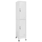 Locker Grey Steel Large Locker Cabinet Rectangular Industrial - Gray With 2 Lockers