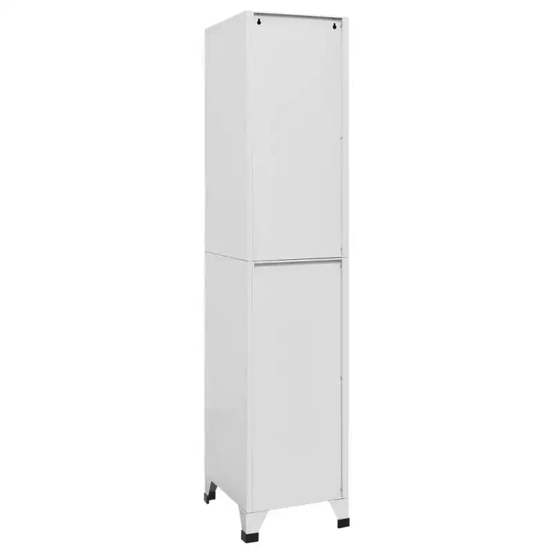 Locker Grey Steel Large Locker Cabinet Rectangular Industrial - Gray With 2 Lockers