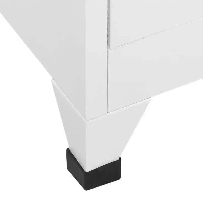 Locker Grey Steel Large Locker Cabinet Rectangular Industrial - Gray With 2 Lockers