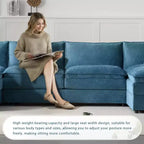 6-Piece Chenille U-Shaped Modular Sectional Sofa with Dual Ottomans and Double-Layer Cushions