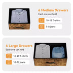 12 Drawers Dresser with Side Pocket,Steel Frame,Wood Top for Bedroom, Kids Room,Closet, Entryway