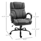 Extra Wide Comfy Chair with Adjustable Height, Ergonomic Office Chair with Padding Armrest, Criss Cross Chair for Home, Office