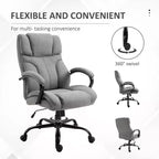 Extra Wide Comfy Chair with Adjustable Height, Ergonomic Office Chair with Padding Armrest, Criss Cross Chair for Home, Office