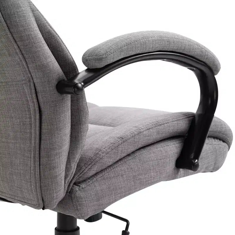Extra Wide Comfy Chair with Adjustable Height, Ergonomic Office Chair with Padding Armrest, Criss Cross Chair for Home, Office