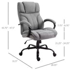 Extra Wide Comfy Chair with Adjustable Height, Ergonomic Office Chair with Padding Armrest, Criss Cross Chair for Home, Office