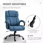 Extra Wide Comfy Chair with Adjustable Height, Ergonomic Office Chair with Padding Armrest, Criss Cross Chair for Home, Office