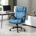 Extra Wide Comfy Chair with Adjustable Height, Ergonomic Office Chair with Padding Armrest, Criss Cross Chair for Home, Office