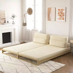 82.67 Inch Modern Convertible Sofa Bed with Solid Wood Frame and Removable Covers