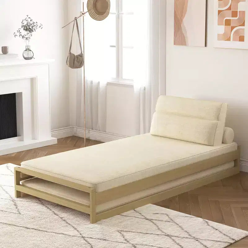 82.67 Inch Modern Convertible Sofa Bed with Solid Wood Frame and Removable Covers