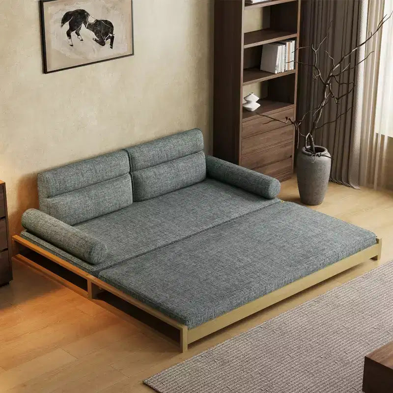 Gaoyangjiaju 82.67 Inch Modern Convertible Sofa Bed with Solid Wood Frame and Removable Covers