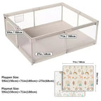 Baby Playpen with Mat 59 x71 In Playpen for Babies and Toddlers, Indoor & Outdoor Activity Center, Safety Baby Fence