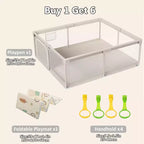 Baby Playpen with Mat 59 x71 In Playpen for Babies and Toddlers, Indoor & Outdoor Activity Center, Safety Baby Fence