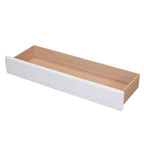 Upholstered Platform Bed, Teddy Fleece Wood Bed Frame with Drawer and USB Ports, for Bedroom, Easy Assembly, White