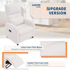 Power Recliner Chair, Ergonomic Linen Single Sofa with Padded Seat & 2 Side Pockets, Adjustable Electric Recliner for Living Room, Bedroom