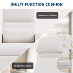 Power Recliner Chair, Ergonomic Linen Single Sofa with Padded Seat & 2 Side Pockets, Adjustable Electric Recliner for Living Room, Bedroom