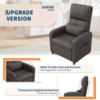 Power Recliner Chair, Ergonomic Linen Single Sofa with Padded Seat & 2 Side Pockets, Adjustable Electric Recliner for Living Room, Bedroom