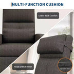 Power Recliner Chair, Ergonomic Linen Single Sofa with Padded Seat & 2 Side Pockets, Adjustable Electric Recliner for Living Room, Bedroom