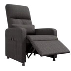 Power Recliner Chair, Ergonomic Linen Single Sofa with Padded Seat & 2 Side Pockets, Adjustable Electric Recliner for Living Room, Bedroom