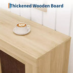 71 Sideboard Buffet Cabinet with 4 Doors, Mid Century Modern Accent Cabinet with Storage for Living Room Kitchen, Natural