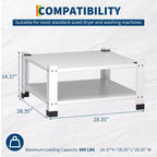 Laundry Pedestal with Storage Shelf for Washer, Heavy Duty Steel Universal Washing Machine Raiser,Washing Machine Base Stand 800lbs Capacity