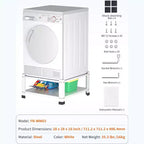 Laundry Pedestal with Storage Shelf for Washer, Heavy Duty Steel Universal Washing Machine Raiser,Washing Machine Base Stand 800lbs Capacity