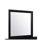 HomeStock Black Mirror with Sleek Wood Frame  Large Modern Mirror for Bedroom Dresser or Wall Display