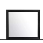 Black Mirror with Sleek Wood Frame Large Modern Mirror for Bedroom Dresser or Wall Display