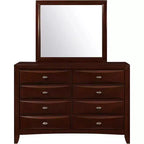 Black Mirror with Sleek Wood Frame Large Modern Mirror for Bedroom Dresser or Wall Display