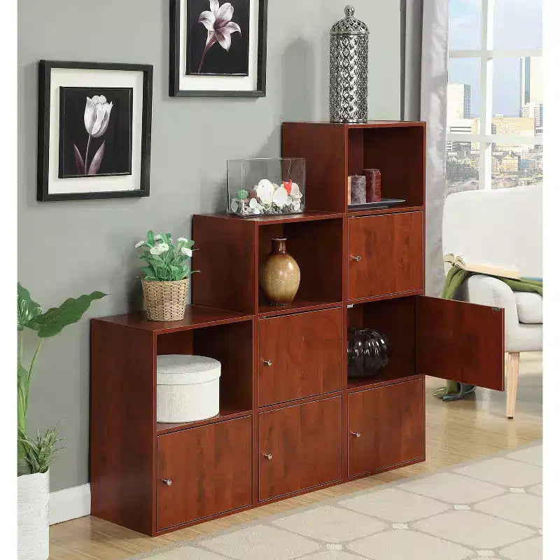 36 in H and 24 in.W Birch Wood Utility Storage Cabinets with 1 -Door and 2 Shelves