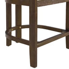 26" Upholstered Rubberwood Counter Height Barstools Walnut