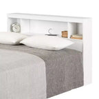 Bookcase Headboard Pure White - Laminated Particle Board, 5 Year Warranty