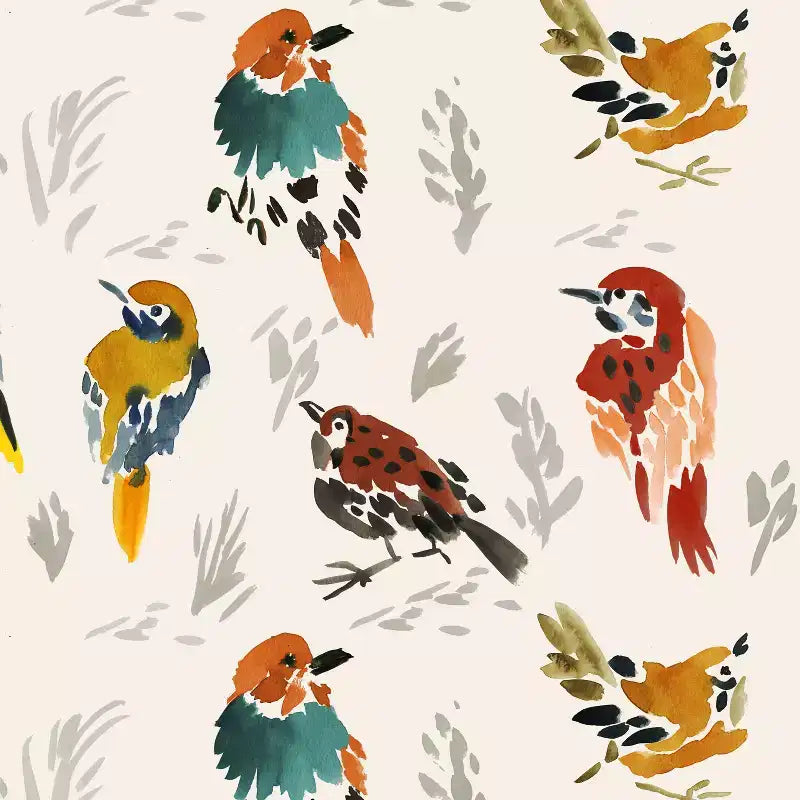 Hendrix Dining Chair with Bird Print