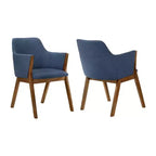 Fabric Wood Dining Chairs