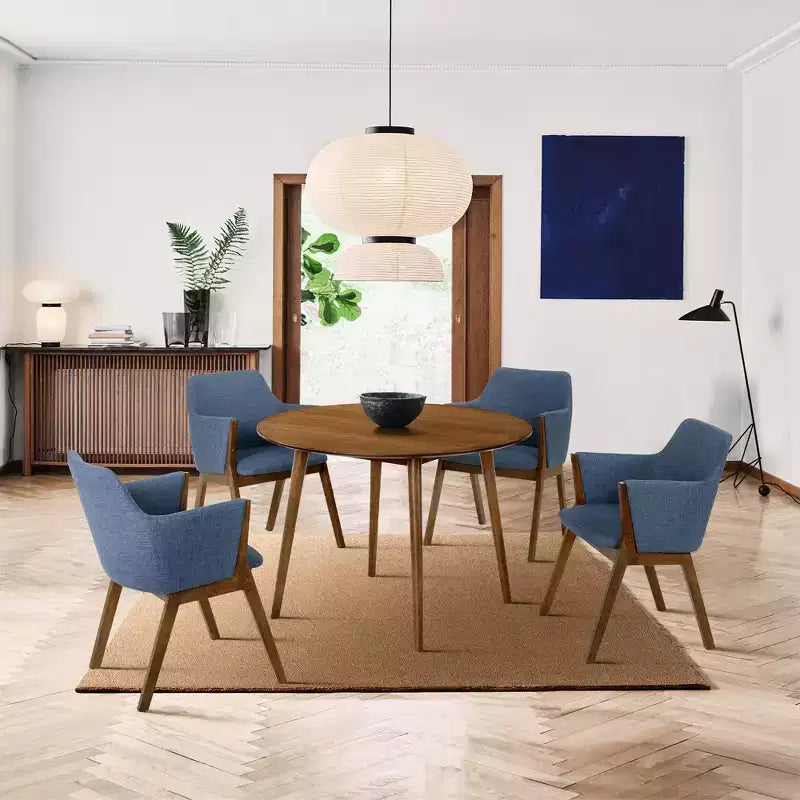 Fabric Wood Dining Chairs