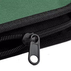 Unique Bargains Zipper Closure Portable Disc CD DVD Storage Organizer Nylon Media Storage Racks 11.2x6x2 Black Green 1 Pc