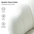 Living Room Accent Chair Comfy Barrel Chair with Golden Metal Legs