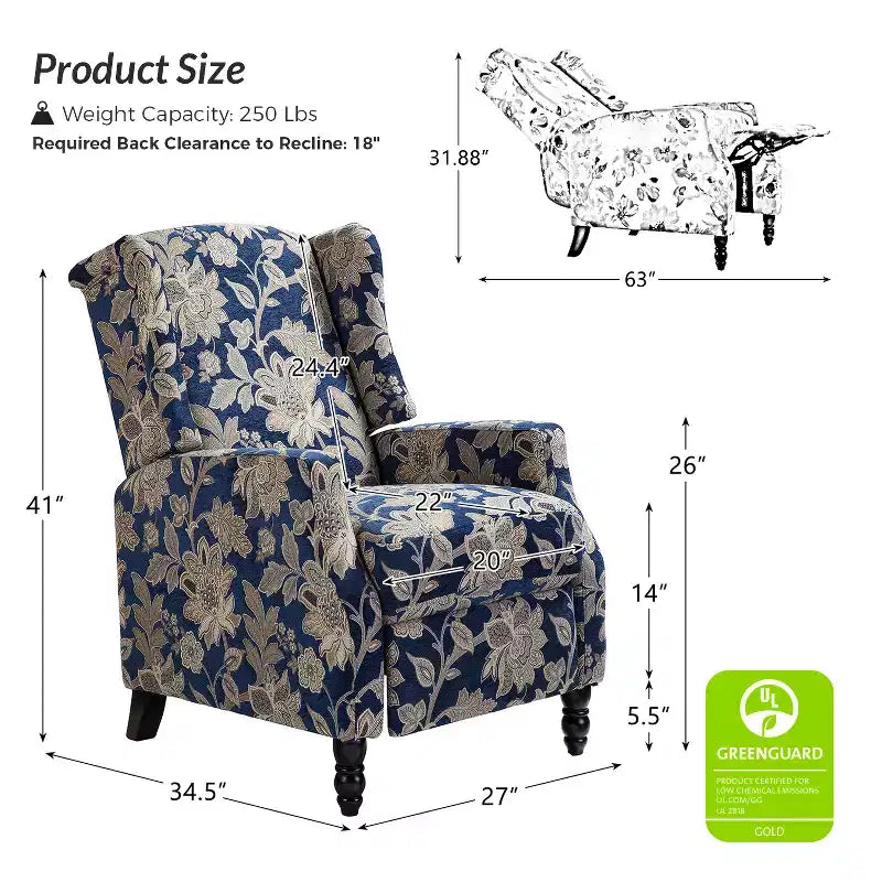 Modern Manual Polyester Recliner for Livingroom