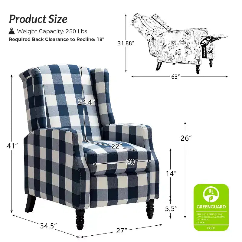 Modern Manual Polyester Recliner for Livingroom