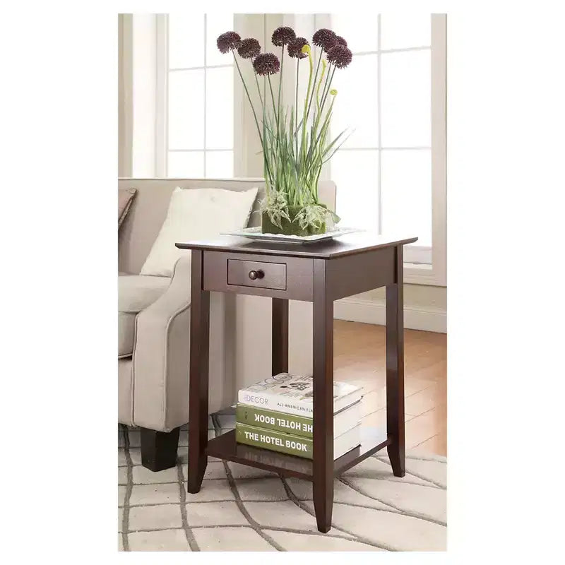 American Heritage End Table with Drawer Shelf