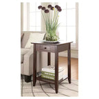 American Heritage End Table with Drawer Shelf