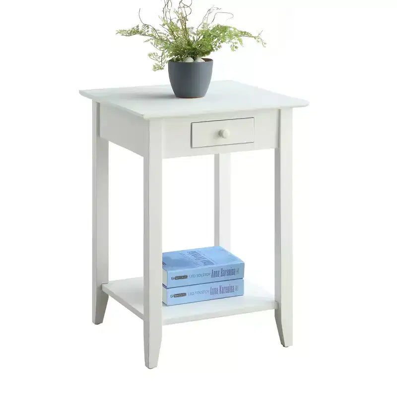 American Heritage End Table with Drawer Shelf
