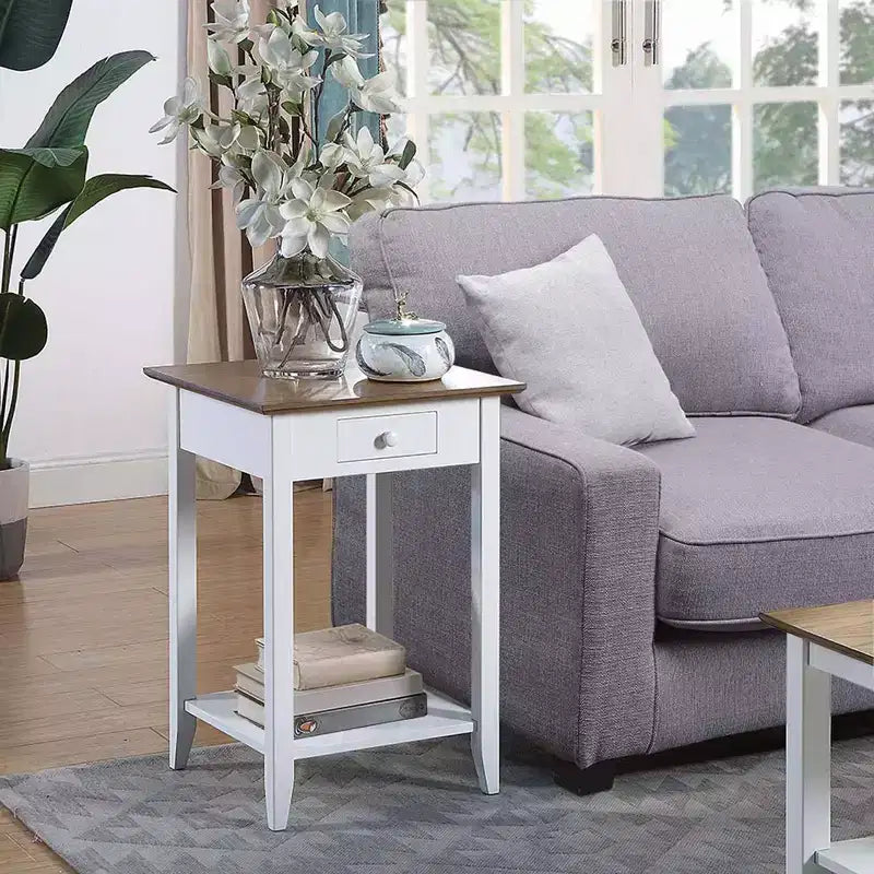 American Heritage End Table with Drawer Shelf